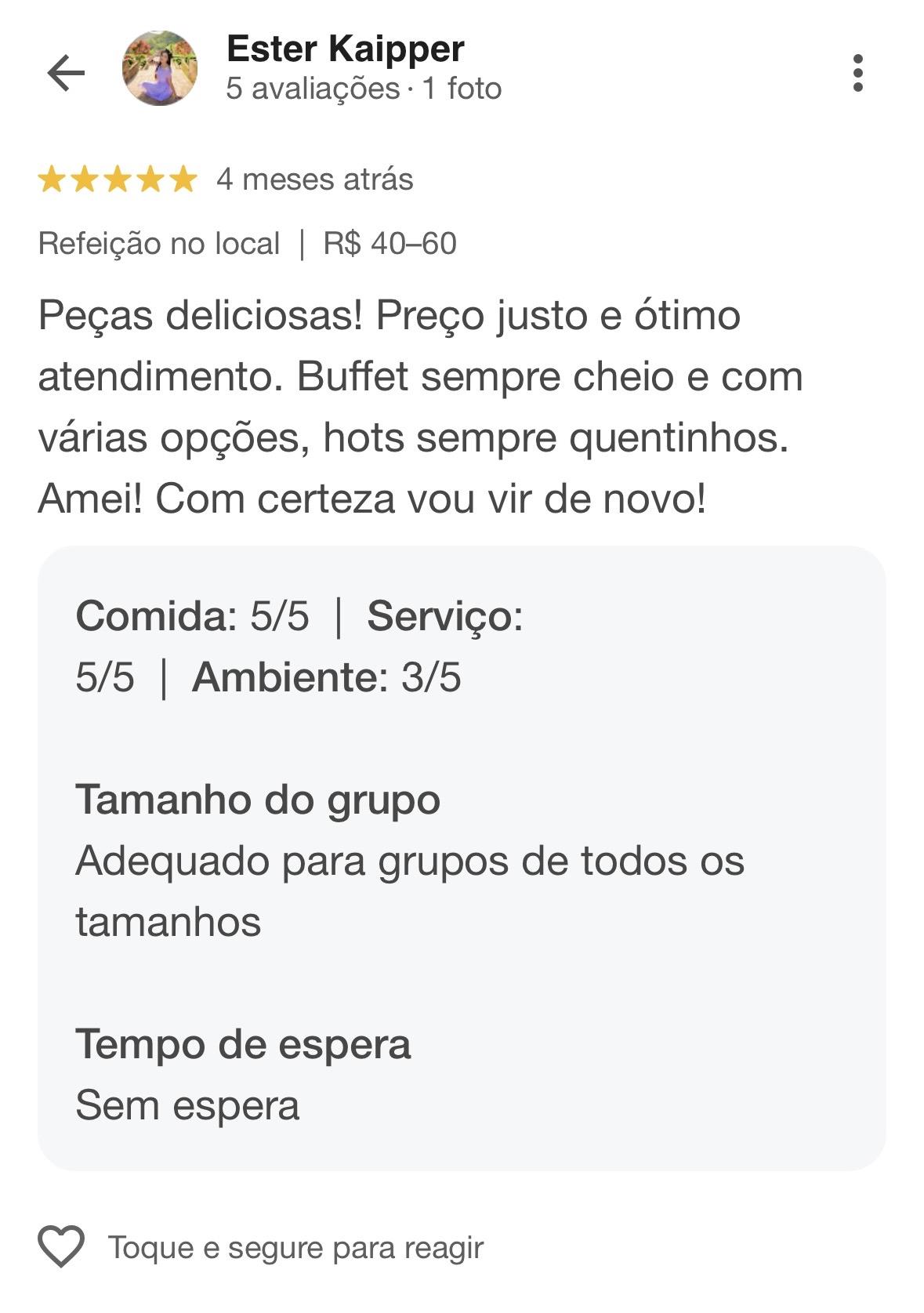 Avaliação real de cliente no Google — Pinguim Sushi (3)
